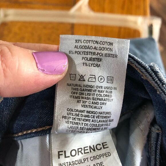 DL1961 FLORENCE Instasculpt Cropped Jeans Everglade Wash - 27 - Picture 13 of 14